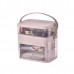 Cosmetic Storage Box Makeup Organizer & Mirror Drawer XM-1003 - Pink